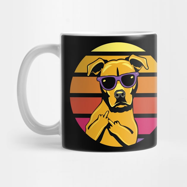 Thug Dog 80s Retro Style by Peter smith